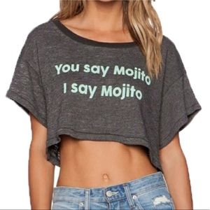 Wildfox You Say Mojito Tee Crop Shirt Size Small